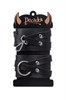 Оковы Pecado BDSM, с двумя перекрёстными ремешками, сцепка-оригинальный карабин, натуральная кожа 02214