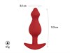 Бордовая анальная пробка Libra (М), 11,3х3,5 см 106153-M