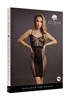 Миниплатье на бретельках Knee-Length Lace and Fishnet Dress DES037BLKOS