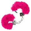 Металлические наручники с искусственным мехом ULTRA FLUFFY FURRY CUFFS-PINK SE-2651-55-3