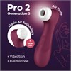 Bluetooth/App клиторальный вибростимулятор Pro 2 Generation 3 with Liquid Air (wine red) 4051840