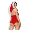 Костюм-трансформер - помощница Санты или алый комплект белья с оборками 851-CST